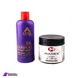 عرض شامبو للشعر الجاف + حمام زيت بزيت الأرجان AIPAK