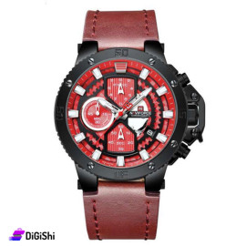 NAVIFORCE Men's Watch Model NF9159 with Luxury Box Gift Dark Red