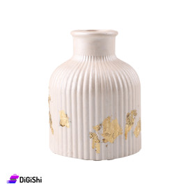 Gypsum Jar Decorative Masterpiece Beige Colour with Gold