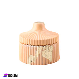 Box with Gypsum Lid Orange Colored without Ball Gold Pieces