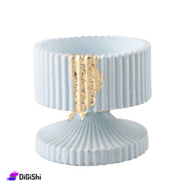 Box with Gypsum Base Shape of Cup Sky Blue