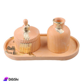 Set Consisting of Box Gypsum Masterpiece and Tray Orange
