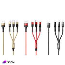 3in1 Triple Cable REMAX Brand RC-186 Model Apple/Micro/Type-C