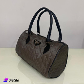 Women's Shoulder Bag Leather with Prada logo Brown