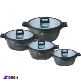 Ceramic Casseroles Set Black Color DORSCH Brand 4 Pieces