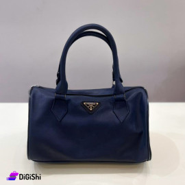 Women's Shoulder Bag Leather with Prada logo Navy