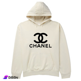 CHANEL Sweaters Plain Cotton Hoodie OffWhite