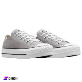 Women's Converse All Star Sports Boots Short leg High sole Gray