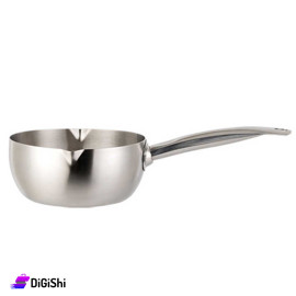 مقلاة عميقة مصنوعة من الفولاذ المقاوم للصدأ مع يد قياس 22سم