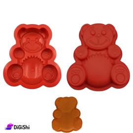 Silicone Bear Shaped Cake and Chocolate Mold Red