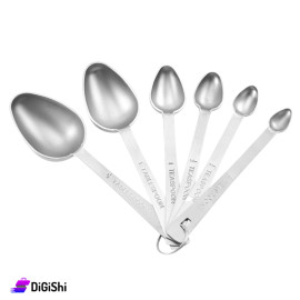 Set of Measuring Spoon 6-piece Made of Stainless Steel