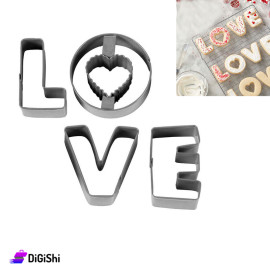 Stainless Steel Cookie and Sweet Cutting Molds with Word LOVE