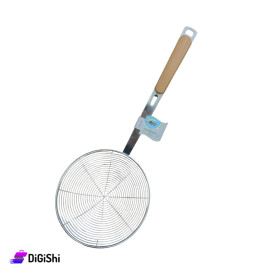 Stainless Steel Mesh Strainer with Wooden Handle