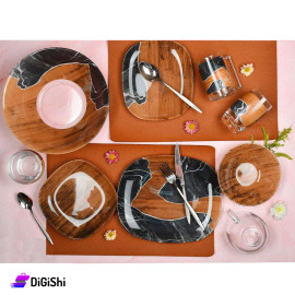 Luminarc Virtumarble Brown 50 Piece Glass Dinner Set