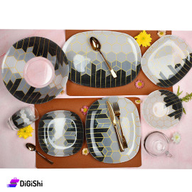 Luminarc Bitouche grey 38 Piece Glass Dinner Set