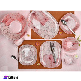 Luminarc Nature pink 38 Piece Glass Dinner Set
