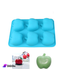 Silicone Cake Mould in the shape of Apple Blue Color