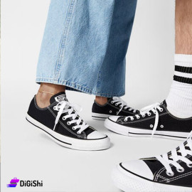 بوط رياضي نسائي ساق قصير Converse All Star لون أسود