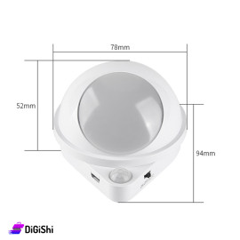 360 Degree Rotating Rechargeable Motion Sensing Wall Light