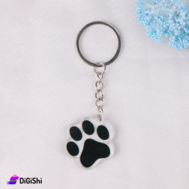 Plexiglass Cat palm Keychain Black