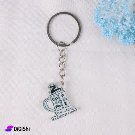 Plexiglass Coffee Keychain White