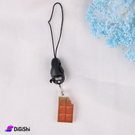 علاقة مفاتيح بلكسي شكل شوكولا لون بني