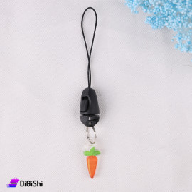 Carrot Shaped Plexi Key Chain Orange