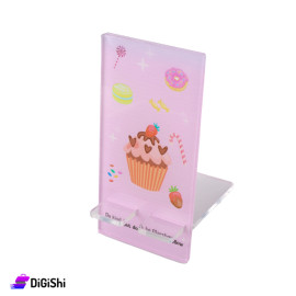 Plexiglas Thick Mobile Phone Holder with Cake Violet