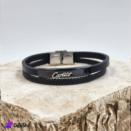 Men's Two Layes Black Bracelets Stainless Steel CARTIER