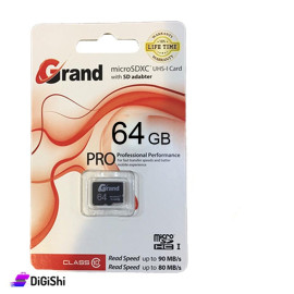 Grand Micro SD C10-80MB/s Memory Card 64GB