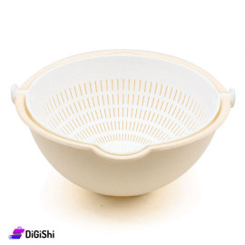 Rainbow Plastic Strainer with Bowl 1906 Beige