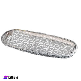 صحن عميق زجاج محجر شكل مطاول
