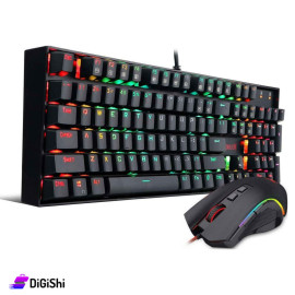 مجموعة كيبورد وماوس لاسلكية للألعاب Mechanical ماركة REDRAGON موديل K551-RGB-BA
