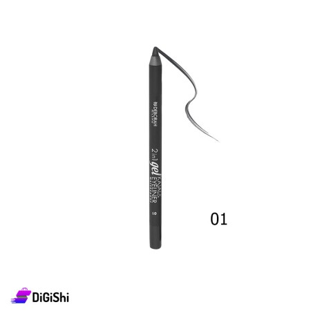DEBORAH 2 In 1 Gel Kajal & Eyeliner Black Eye Pencil