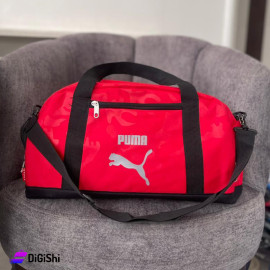 Linen Gym bag with Two Side Pockets Red Color Puma Logo