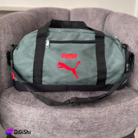 Linen Gym bag with Two Side Pockets Green Color Puma Logo