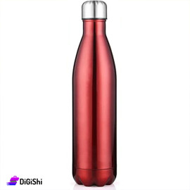 Stainless Steel Thermos with Tight Lid Red Color 750 ml
