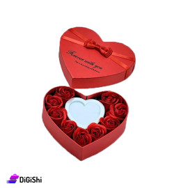 Heart-shaped Ring and Accessory Box with Roses Inside