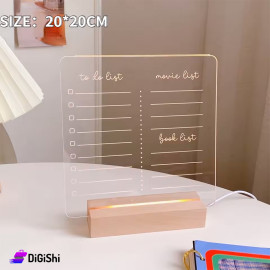 Light with Plexi Writing Board and Light