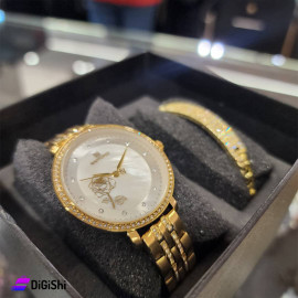 NAVIFORCE Women's Watch with Bracelet Gift Golden Color