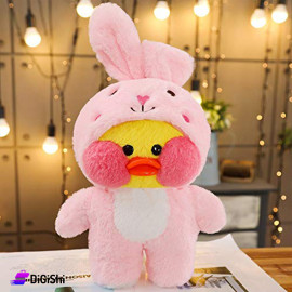 Cheeky Stuffed Toy with Rabbit Clothes Pink