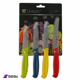 طقم سكاكين ستانلس ستيل مكون من 4 قطع ماركة DORSCH