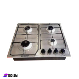طباخ غاز منضدي ستانلس 4 رؤوس ماركة أماندا موديل AM-3504