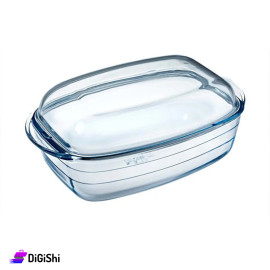 جاط مستطيل مع غطاء ماركة OCUISINE زجاج حراري سعة 4.5ل
