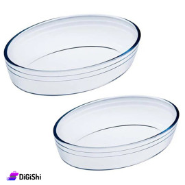 Set of Two Oval Bowls OCUISINE Brand Thermal Glass