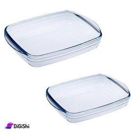 Set of Two Rectangular Bowls OCUISINE Brand Thermal Glass
