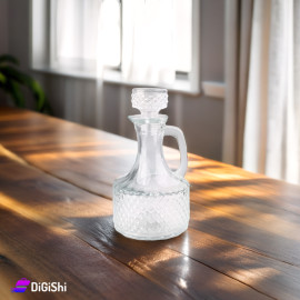 Decorative Glass oil Jug with Lid and Handle