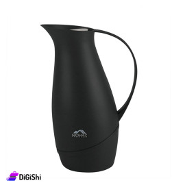 ترمس زجاج مزدوج مغلف بالبلاستيك ماركة MOMAZ موديل MO016  سعة1ليتر لون أسود