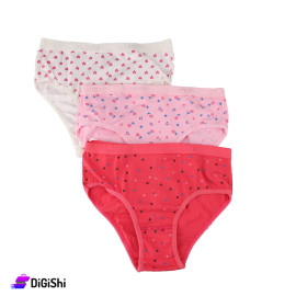 Al Samah Offer women's cotton high waist 3-Piece Sleepwear Set  Hearts and Rose