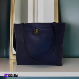 Women's COACH logo Leather Shoulder Bag Navy
